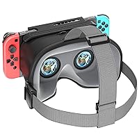 Adjustable VR Headset for Nintendo Switch & OLED - Upgraded HD Lenses, 3D Glasses Compatible with Original & OLED Switch Models, Switch VR Kit