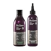 Dr. Groot Scalp Revitalizing Solution Hair Thickening Shampoo & Miracle in Shower Treatment Bundle | With Biotin and Prebiotics | Clinically Proven to Help Visibly Volumize Thin, Damaged Hair