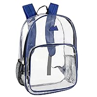 Summit Ridge Waterproof Clear Backpack with Pockets Stadium Approved Heavy Duty Transparent See Through Backpack