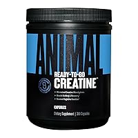 Animal Micronized Creatine Monohydrate Capsules - 300 Caps, 2500mg per Serving for Muscle Growth, Strength, and Endurance