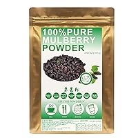 Plant Gift 100% Pure Mulberry Powder 桑葚粉 Natural Meal Powder, Great Flavor for Drinks, Smoothie and Beverages, Non-GMO Powder - No Filler, No additives, Yogurt and More 100G/3.25oz