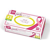 Medline Generation Pink Sense Nitrile Exam Gloves, 250 Count, X-Small, Powder Free, Disposable, Not Made with Natural Rubber Latex, Multipurpose, Support Breast Cancer with Every Glove