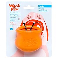 West Paw Zogoflex Toppl Treat Dispensing Dog Toy Puzzle – Interactive Chew Toys for Dogs – Dog Toy for Moderate Chewers, Fetch, Catch – Holds Kibble, Treats, Small 3