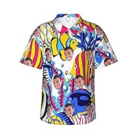 Hawaiian Shirt with Face Custom T Shirts for Men Personalized Shirts Funny Shirt Custom T Shirts