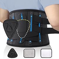 ZEAMO Back Brace for Men Lower Back Pain Relief, Adjustable Lumbar Support Belt with 3 kinds of replacement lumbar pads, Lower Waist Support for Herniated Disc, Sciatica, Scoliosis(Size: XL)