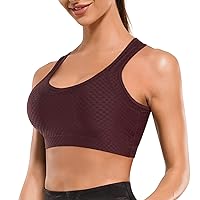 CYDREAM Women Racerback Sports Bra Impact Support Padded Removable Wirefree Supportive Yoga Crop Top Workout Fitness