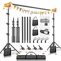 BEIYANG 8.5 x 10 FT Photo Backdrop Stand Kit, Adjustable Background Holder Support System Kit with Carrying Bag, for Photography Video Stutio, Parties Decoration, Advertising Display
