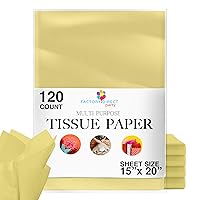 120 Sheets of Ivory/Light Yellow Tissue Paper - 15