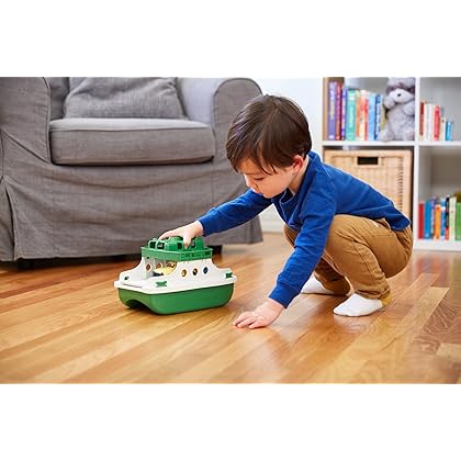Green Toys Ferry Boat Bathtub Toy, Green/White, 10