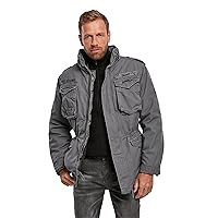 Brandit M-65 Giant Jacket - Breathable Field Jacket for Man, with Removable Inner Lining and Concealed Hood, Charcoal Gray - 6XL