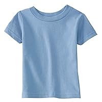 RABBIT SKINS Infant Short Sleeve T-Shirt, Light Blue, 18 Months