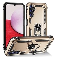 Phone Case Compatible with Samsung Galaxy A14 5G Case,Military Grade Shockproof Protective Case with [360° Rotatable Kickstand] [in-Vehicle Function] Heavy Duty Case Phone Cover (Color : Gold)