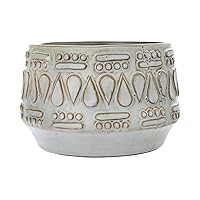 Creative Co-Op DF2979 Embossed Stoneware Reactive Glaze Finish (Holds 4
