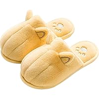 Women's Winter warm Cartoon animal slippers,Cute horns and cat ears-shaped slipper slippers,bedroom Non-slip slippers
