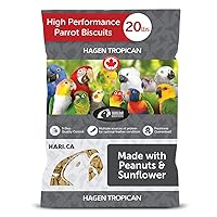 Tropican Bird Food, Hagen Parrot Food Biscuits with Vitamins & Minerals for Birds Needing Extra Nutrition, High Performance Formula, 20 lb Bag