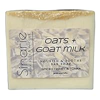 Soaps Nourishing Oats & Goat Milk Bar Soap | Gentle Skin Care | 5 oz (Spiced Honey & Tonka)