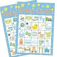FANCY LAND Boy Baby Shower Bingo Game - 24 Guests Party Game Supplies