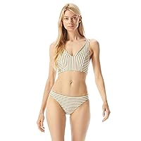 Michael Kors womens Logo Stripe V-neck Crop Top