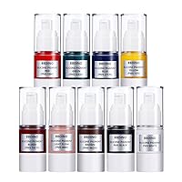 Silicone Pigments, Liquid Silicone Pigments Set of 9 Colors, Real High Concentrated Liquid Silicone Dye for Silicone Mold Making, Each Color 0.5 Oz/ 15 ml