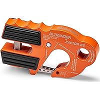 Factor 55 Ultrahook Closed System Shackle Pin Mount, Designed for Steel Cables and Synthetic Ropes - Orange