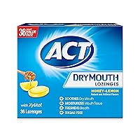 Dry Mouth Lozenges With Xylitol, 36-Count, Sugar Free Honey-Lemon