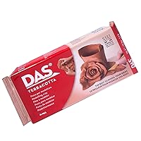 DAS Air-Hardening Modeling Clay - Terra Cotta Clay 2.2lb Block - Pliable Air Clay for Sculpting and Coating - Easy to Use Air Dry Modeling Clay - Molding Clay for Sculpting and More
