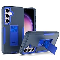 IVY 2in1 PC TPU Full Body Protective Case Cover for Samsung Galaxy S24 with Stand, Car Magnetic Suction, Screen&Camera Protection - Blue