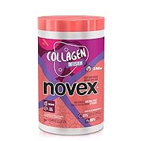 NOVEX Value Size Deep Conditioning Hair Masks infused with Natural Ingredients Collagen Infusion Hair Mask for Stronger Thicker and Shinier Hair (1kg/35oz)