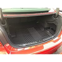 Cargo Liner - Trunk Mat for BMW 3-Series F30 M3 F80 Sedan 2012-2018 – Weather-Resistant Trunk Mats for Cars with Raised Lip – Non-Slip Car Trunk Mat Rubber – Laser Pre-Cut Design