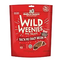 Freeze-Dried Raw Wild Weenies Dog Treats – All-Natural, Protein Rich, Grain Free Dog & Puppy Treat – Great for Training & Rewarding – Bac’n Me Crazy Recipe – 3 oz Bag