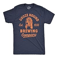 Mens Funny T Shirts Booze Hound Brewing Company Sarcastic Drinking Tee for Men