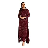 women's ready to wear pakistani georgette embroidered Pent style salwar kameez Suits(D-1006)