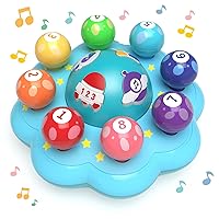 Bilingual Learning Toy for 1-2 Year Old Boy Girl, Light Up Baby Development Toy for 9-12-18 Month, Musical Interactive Educational Toddler Toys age 1-2, Christmas Birthday Gifts for 1+ Year Old