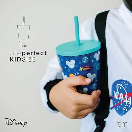 Simple Modern Disney Minnie Mouse Toddler Cup with Lid and Straw | Reusable Insulated Stainless Steel Kids Tumbler | Classic Collection | 12oz, Minnie Mouse Rainbows