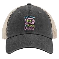 When I Grow Up Want to Be A Hunter Like My Daddy Hats for Mens Baseball Cap Low Profile Washed Ball