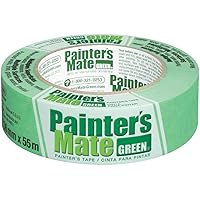 Painter's Mate Green Brand CP 150/8-Day Painter's Tape, Multi-Surface, 36mm x 55m, Green, 1 Roll (103367)