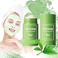Green Tea Clay Face Mask - Green Tea Deep Cleanse Moisturizing Mask Purifying Oil Control, Face Pore Mask Skin Care for All Skin Types 1 Count (Pack of 2)