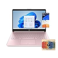 14 inch Laptop for Student and Business, Intel Quad-Core Processor, 16GB RAM, 320GB Storage (64GB eMMC + 256GB Card), 1-Year Office 365, Wi-Fi, Windows 11 Pro, Pink