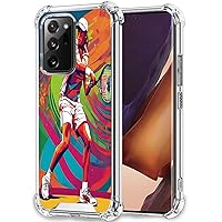 Clear Case for Samsung Galaxy Note 20 5G Note 20 Ultra 5G Note 10 Note 10+ Note 8 Note 9 Tennis-Art-on-Art cc24 Four Corners Reinforced