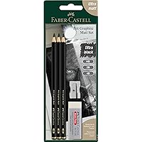 Faber-Castell 3 Count Pitt Graphite Matte Tin - HB, 2B, 4B - Matte Black Graphite Pencils