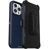 OtterBox Defender Series Screenless Edition Case for iPhone 14 Pro Max (Only) - Holster Clip Included - Microbial Defense Protection - Non-Retail Packaging - Blue Suede Shoes