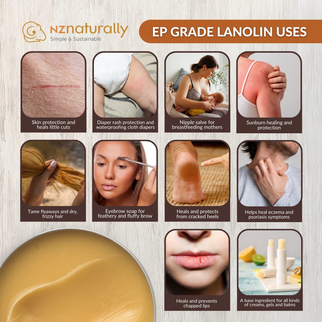 Pure New Zealand Lanolin EP Grade 20g-Effective nipple cream rich in vitamin D3