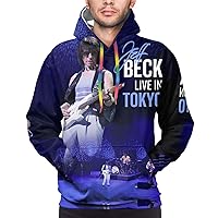 Jeff Beck Poster Hoodie Mens Cotton Casual Long Sleeve Pullover Hoody Tops