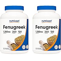 Nutricost Fenugreek Seed 1350mg, 240 Capsules (2 Bottles) - Gluten Free, Non-GMO, 675mg Per Capsule