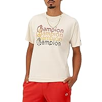 Champion, Classic, Soft and Comfortable T-Shirts for Men (2024 Graphics), Natural Retro Repeat