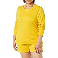 Amazon Essentials Women's French Terry Fleece Crewneck Sweatshirt (Available in Plus Size)