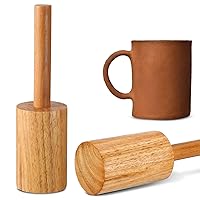 2 Pcs Cup Pottery Molds, Create Pottery Mug Vases, Includes 2 3/4 and 3 Cup Molds Pottery Shaping Tool, Assist in Hand Building Pottery Mugs