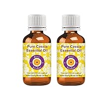 Deve Herbes Pure Cassia Essential Oil (Cinnamomum Cassia) Steam Distilled (Pack of Two) 100ml X 2 (6.76 oz)