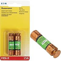 Bussmann BP/FRN-R-15 15 Amp Fusetron Dual Element Time-Delay Current Limiting Class RK5 Fuse, 250V UL Listed (Pack of 2)