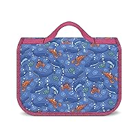 Sharks and Whales Hanging Toiletry Bag for Women Travel Makeup Bag Organizer Waterproof Cosmetic Bag
